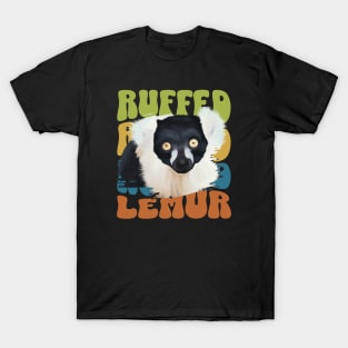 Black and White Ruffed Lemur T-Shirt